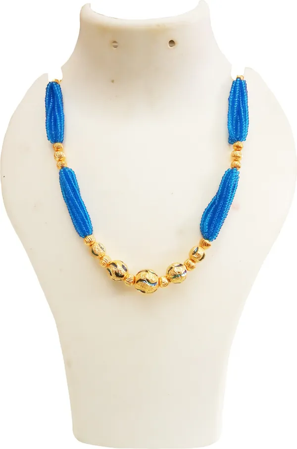 Assamese_Traditional_Gold-Plated_Ocean_Blue_Colour_Panch_Doliya_Necklace_For_Girls_&_Women
